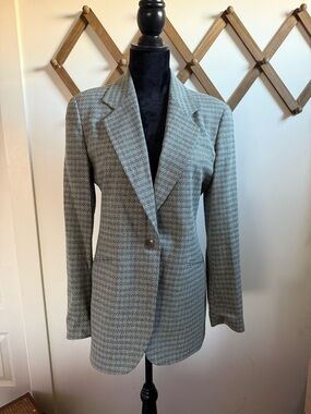 Zanella Gray Single-Button Tailored Blazer